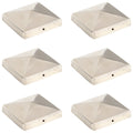 vidaXL Pfostenkappen 6 Stk. Pyramide Edelstahl 71 x 71 mm
