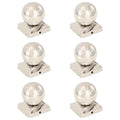vidaXL Pfostenkappen 6 Stk. Kugelform Edelstahl 81 x 81 mm