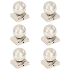 vidaXL Pfostenkappen 6 Stk. Kugelform Edelstahl 81 x 81 mm