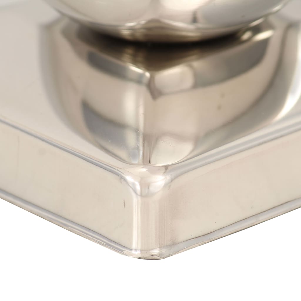 vidaXL Pfostenkappen 6 Stk. Kugelform Edelstahl 81 x 81 mm