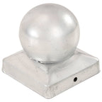 vidaXL Pfostenkappen 6 Stk. Kugelform Verzinktes Metall 91 x 91 mm