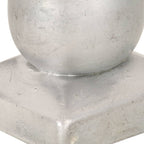 vidaXL Pfostenkappen 6 Stk. Kugelform Verzinktes Metall 91 x 91 mm