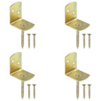 vidaXL Flechtzaunhalter 4 Stk. L-Form Verzinktes Metall