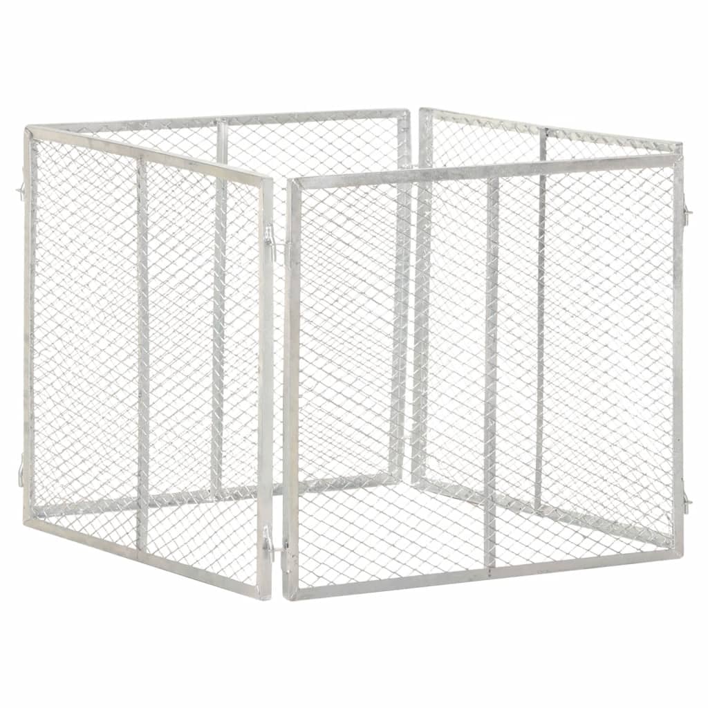vidaXL Gartenkomposter 85x85x70 cm Verzinktes Eisen