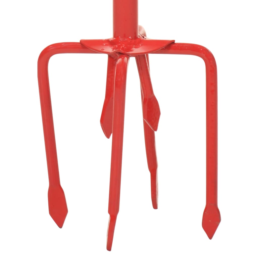 vidaXL Gartenkralle Rot Stahl