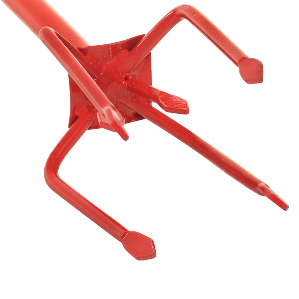 vidaXL Gartenkralle Rot Stahl