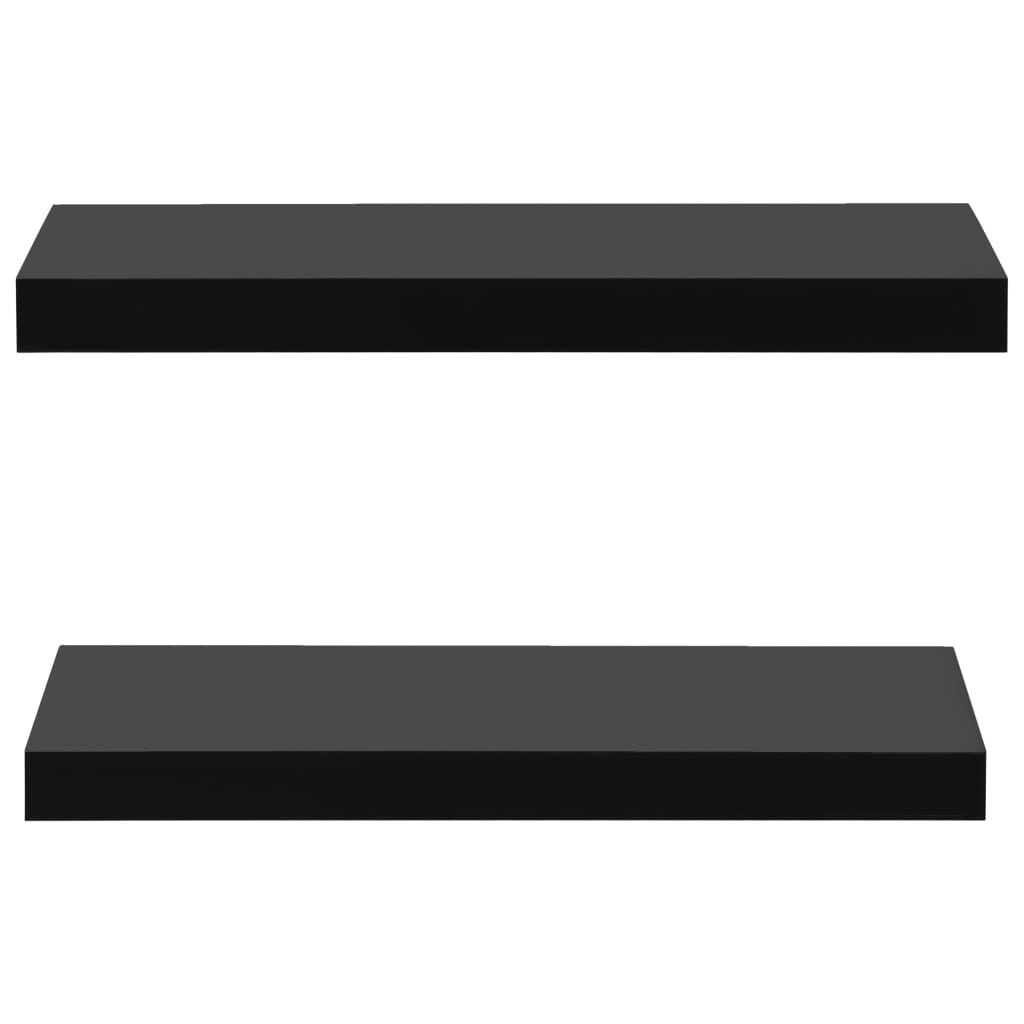 vidaXL Schweberegale 2 Stk. Schwarz 40x20x3,8 cm