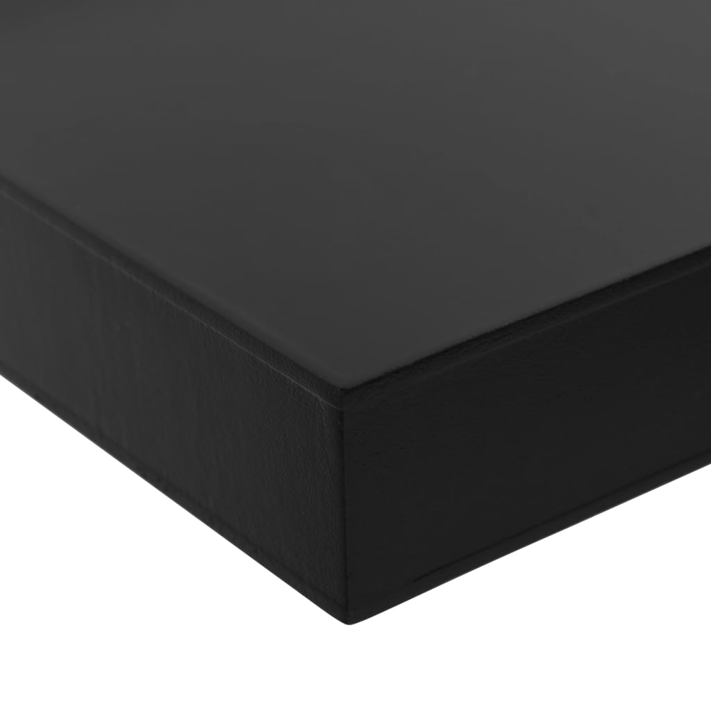 vidaXL Schweberegale 2 Stk. Schwarz 40x20x3,8 cm