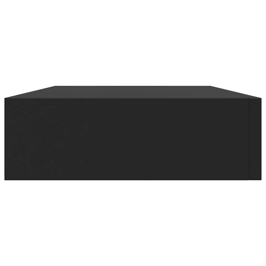 vidaXL Schweberegal mit Schublade Schwarz