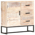 vidaXL Sideboard Weiß 73×30×75 cm Massivholz Akazie