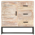vidaXL Sideboard Weiß 73×30×75 cm Massivholz Akazie