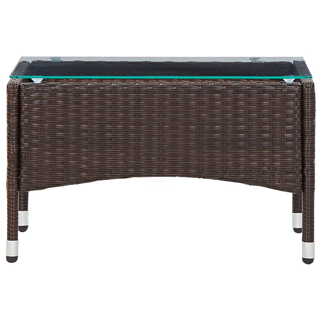 vidaXL Couchtisch Braun 60x40x36 cm Poly Rattan