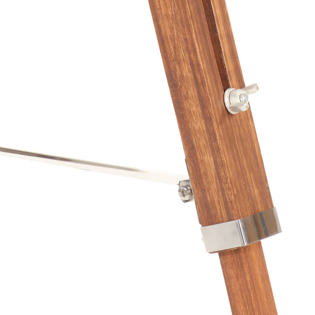 vidaXL Stativlampe Honigbraun und Weiß Teak Massivholz 141 cm