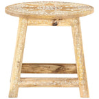 vidaXL Hocker Handbemalt 38×38×35 cm Mango Massivholz