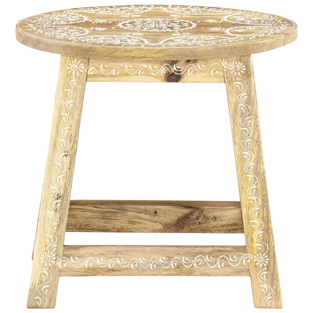 vidaXL Hocker Handbemalt 38×38×35 cm Mango Massivholz