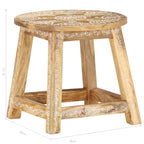 vidaXL Hocker Handbemalt 38×38×35 cm Mango Massivholz