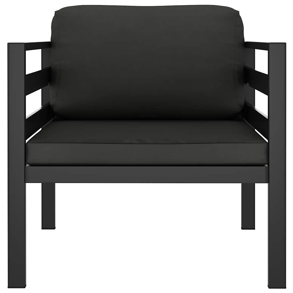 vidaXL Einzelsofa mit Kissen Aluminium Anthrazit