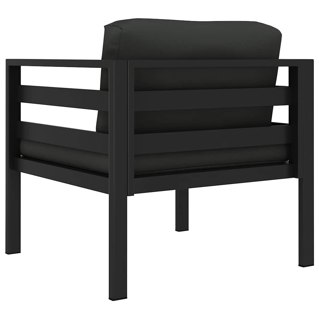 vidaXL Einzelsofa mit Kissen Aluminium Anthrazit