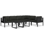 vidaXL Einzelsofa mit Kissen Aluminium Anthrazit