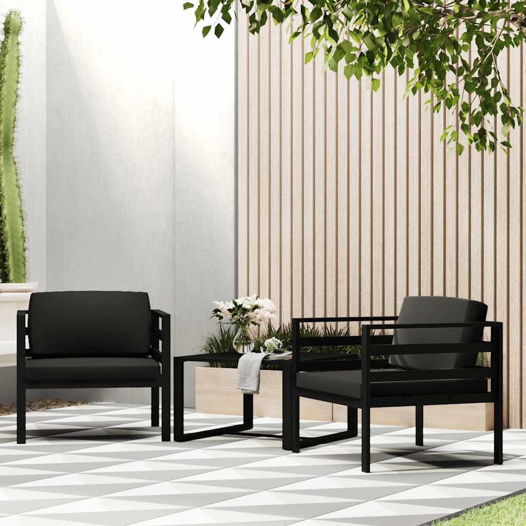 vidaXL Einzelsofa mit Kissen Aluminium Anthrazit
