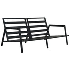 vidaXL 5-tlg. Garten-Lounge-Set mit Auflagen Aluminium Dunkelgrau