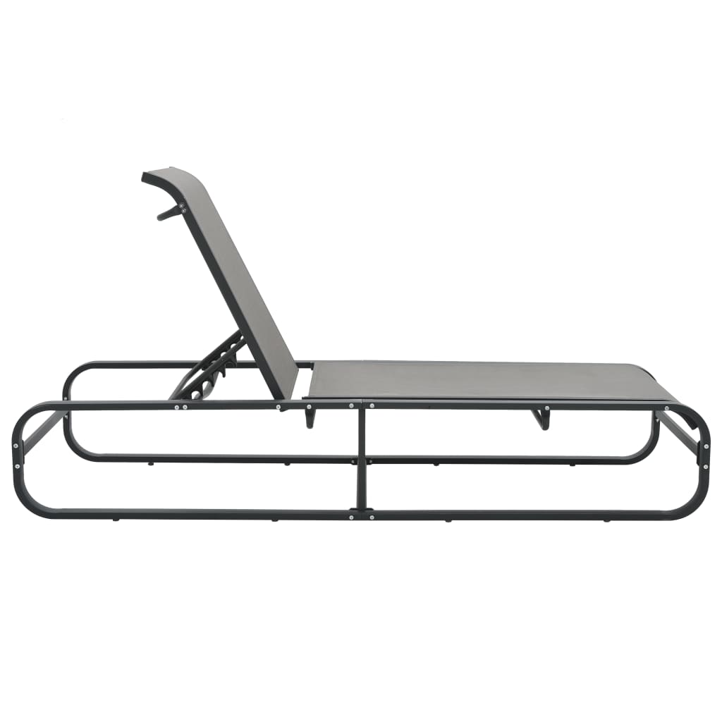 vidaXL Sonnenliege Aluminium und Textilene