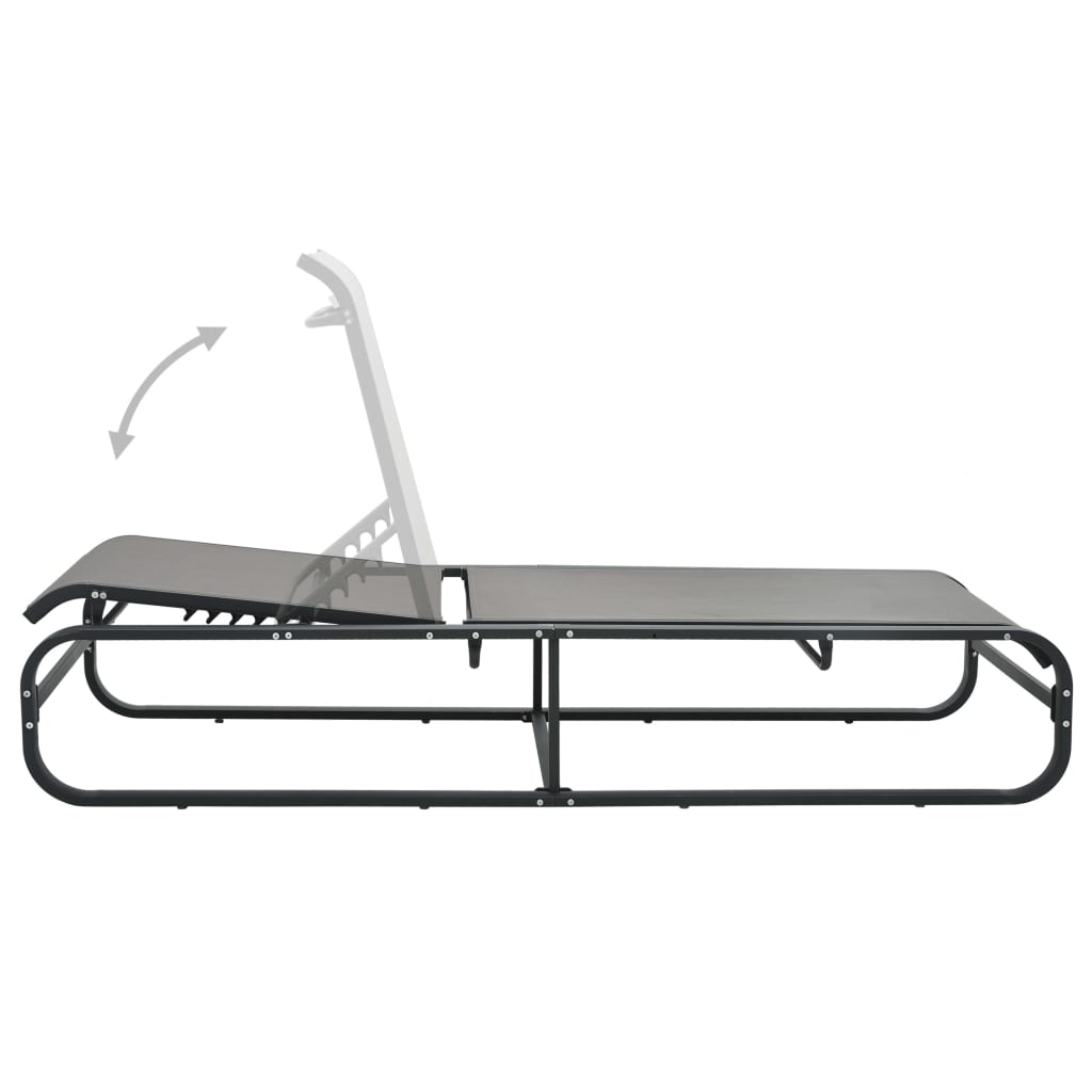 vidaXL Sonnenliege Aluminium und Textilene