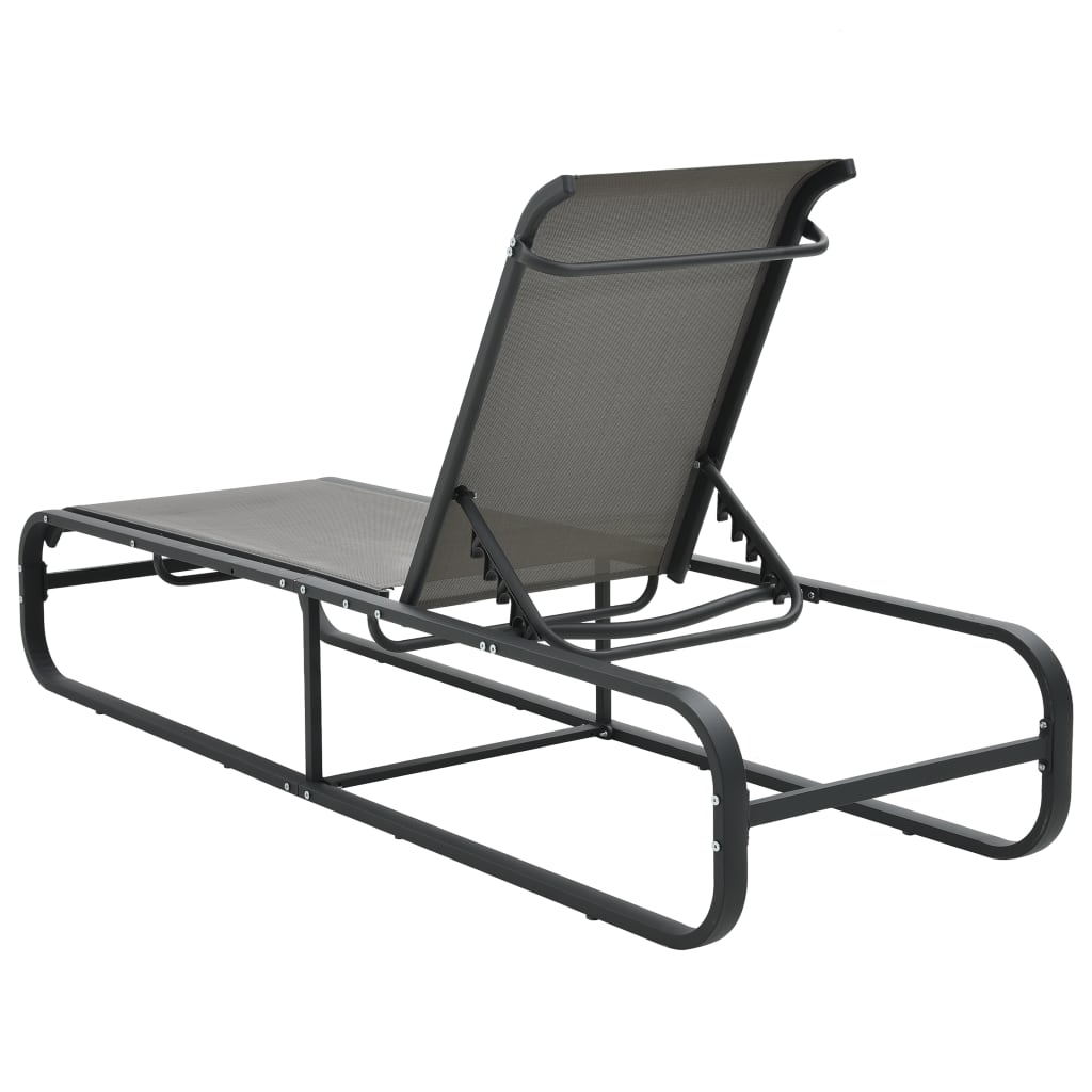 vidaXL Sonnenliege Aluminium und Textilene