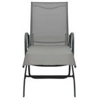 vidaXL Sonnenliegen 2 Stk. mit Tisch Textilene und Stahl