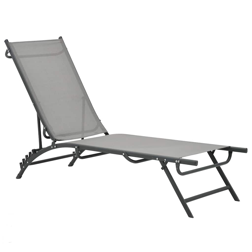 vidaXL Sonnenliegen 2 Stk. Textilene und Stahl