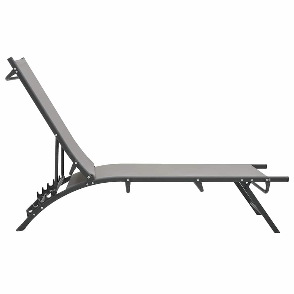 vidaXL Sonnenliegen 2 Stk. Textilene und Stahl