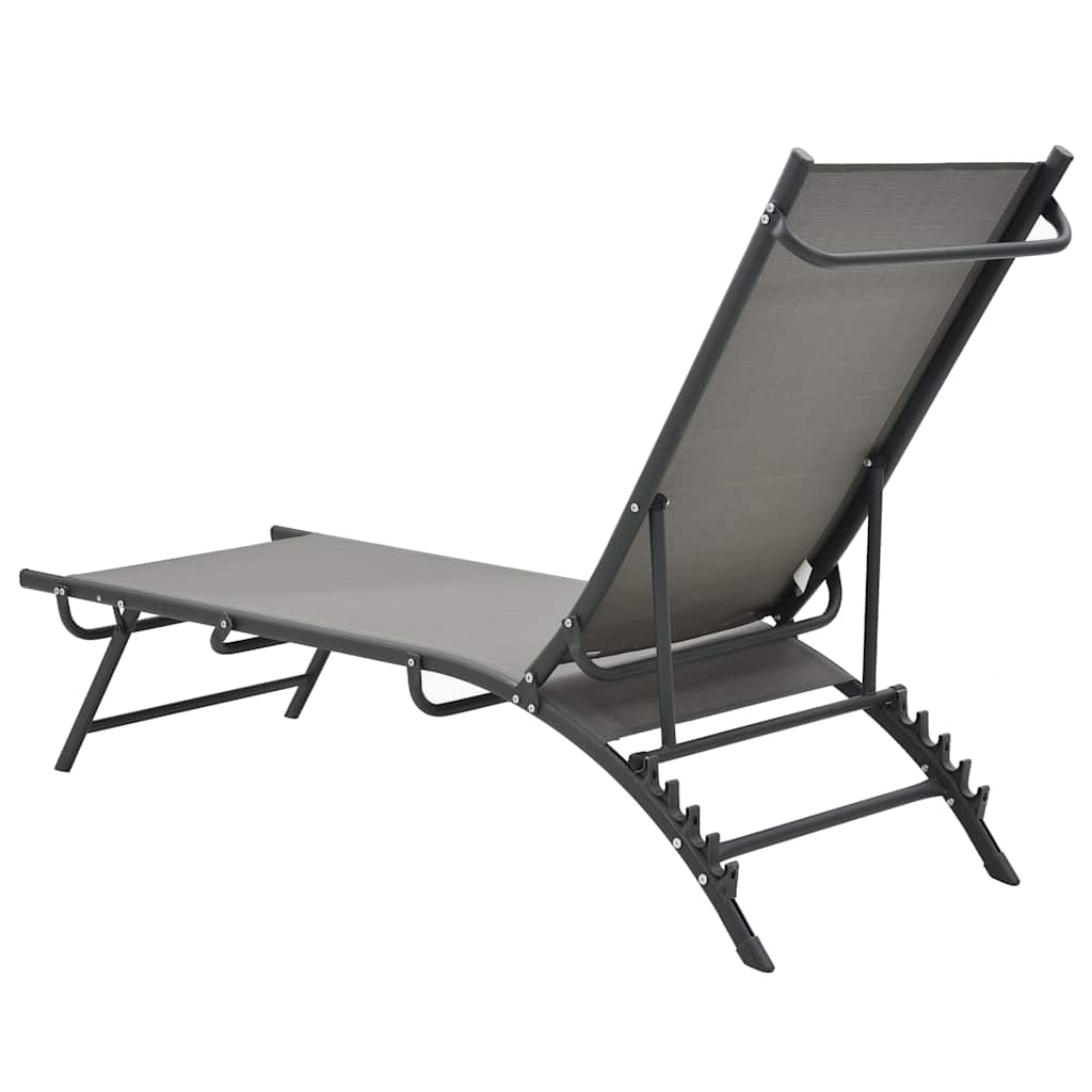 vidaXL Sonnenliegen 2 Stk. Textilene und Stahl