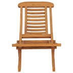 vidaXL Gartenstuhl Klappbar Massivholz Teak