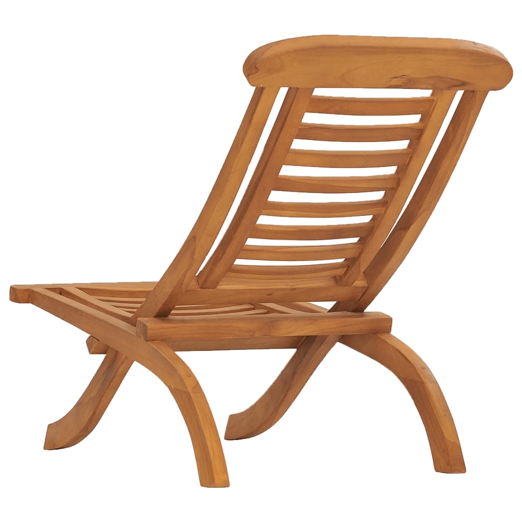 vidaXL Gartenstuhl Klappbar Massivholz Teak