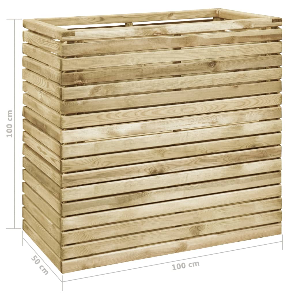 vidaXL Hochbeet 100×50×100 cm Imprägniertes Kiefernholz