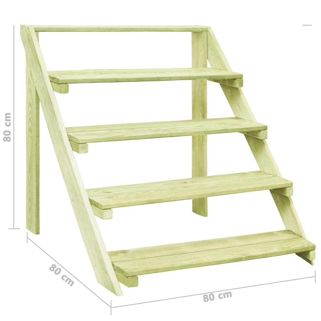 vidaXL Blumenständer 80×80×80 cm Kiefernholz Imprägniert