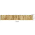 vidaXL Beeteinfassung Grün 120 cm Imprägniertes Kiefernholz