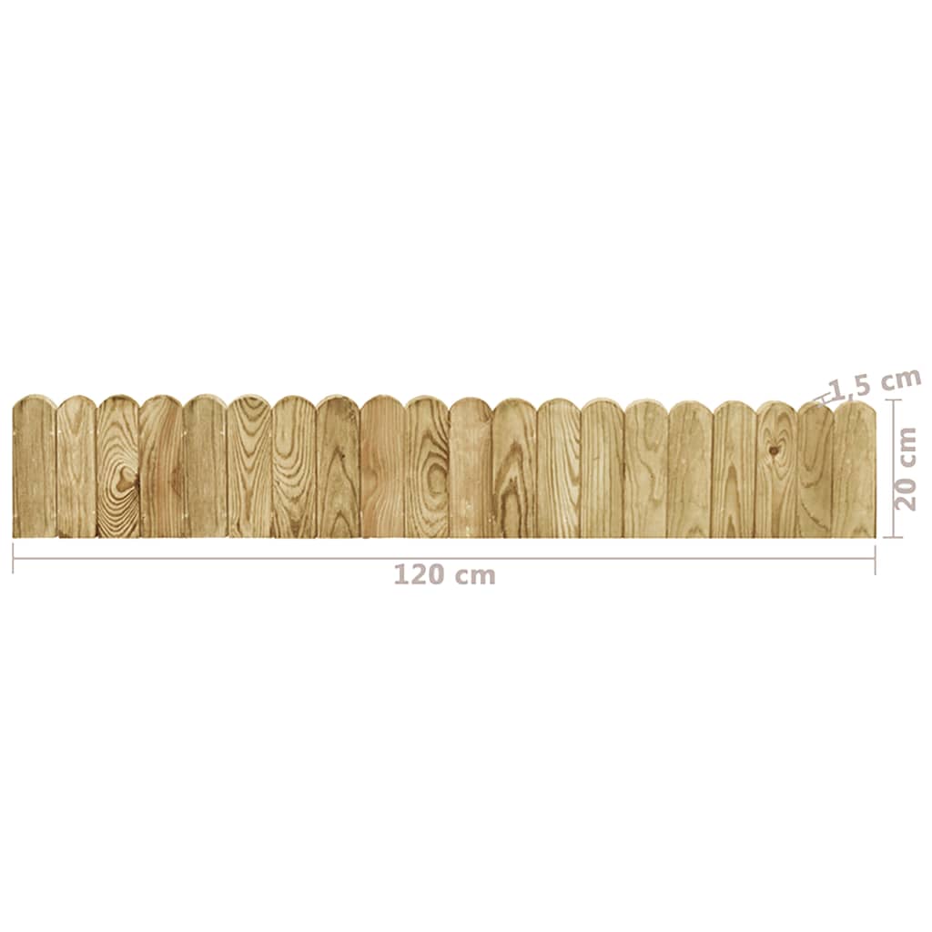 vidaXL Beeteinfassung Grün 120 cm Imprägniertes Kiefernholz