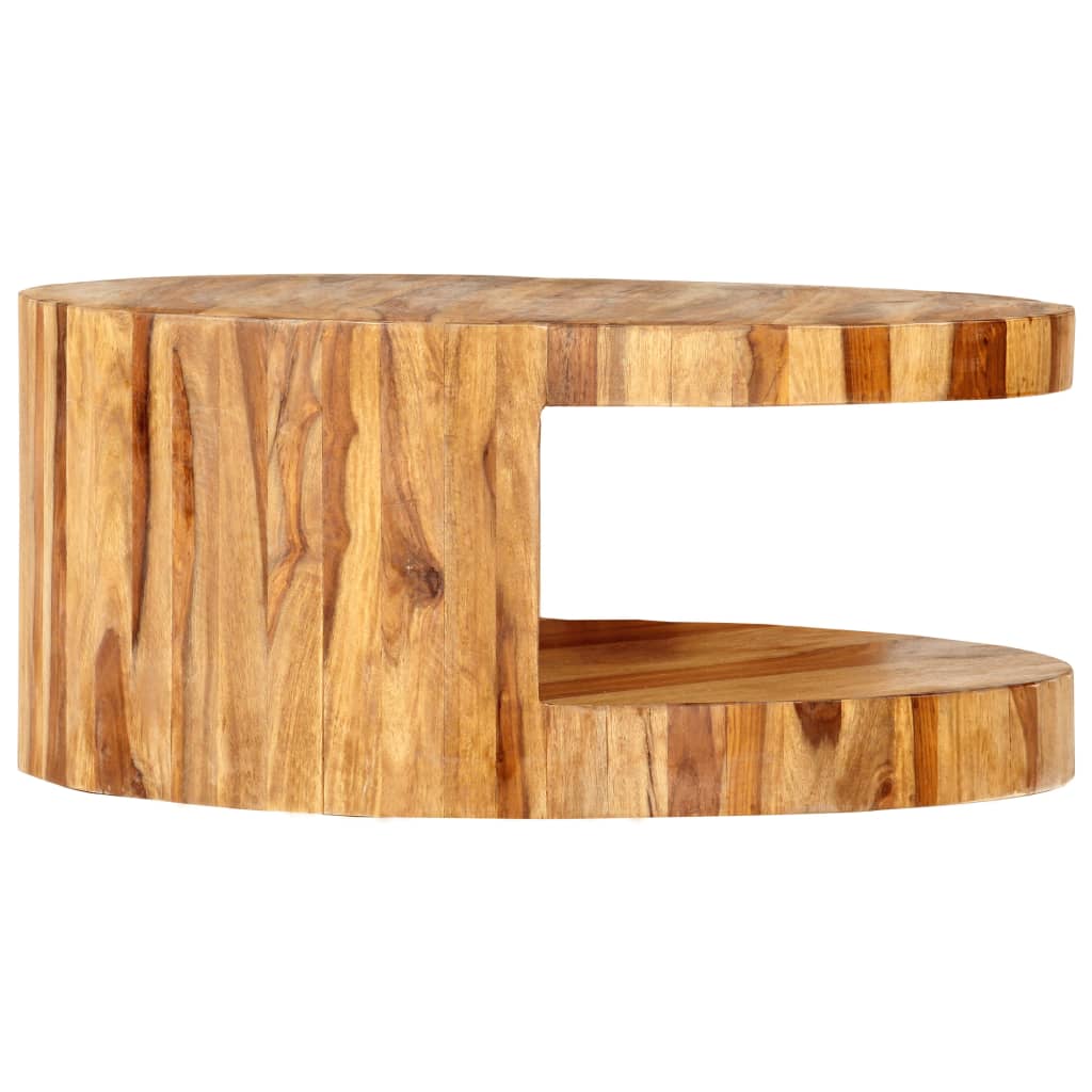 vidaXL Couchtisch Rund 65×30 cm Massivholz Akazie