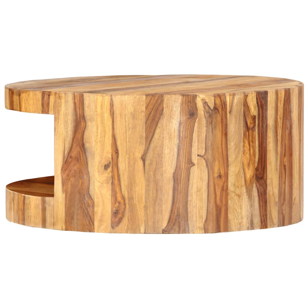 vidaXL Couchtisch Rund 65×30 cm Massivholz Akazie