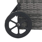 vidaXL Sonnenliege mit Rädern Poly Rattan Anthrazit