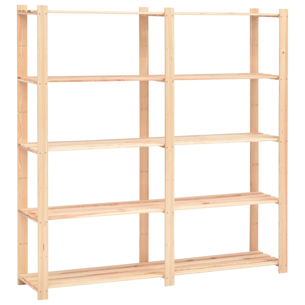 vidaXL Lagerregale 5 Böden 2 Stk. 170x38x170cm Massivholz Kiefer 500kg