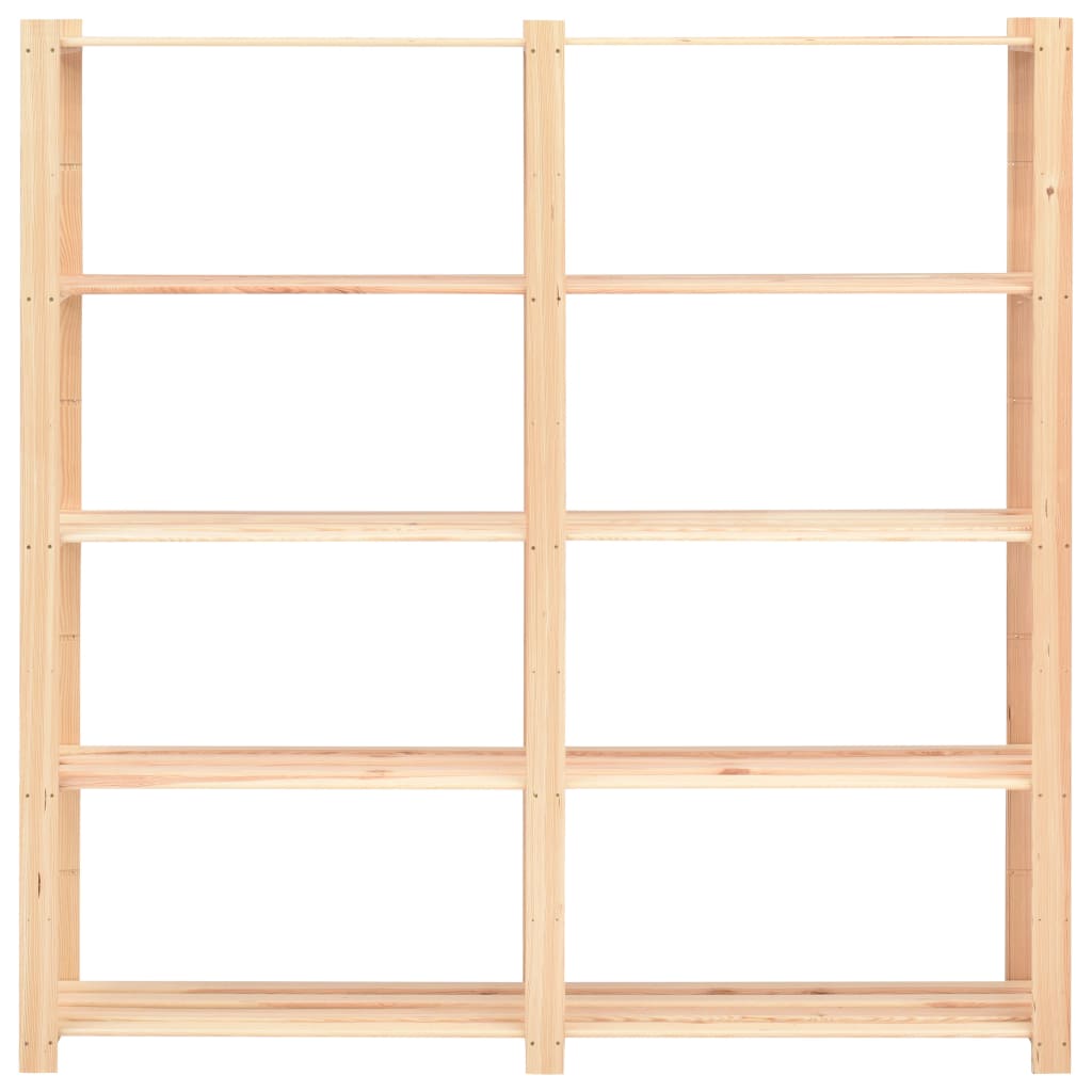 vidaXL Lagerregale 5 Böden 2 Stk. 170x38x170cm Massivholz Kiefer 500kg