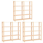 vidaXL Lagerregale 5 Böden 3 Stk. 170x38x170cm Massivholz Kiefer 500kg