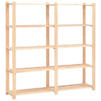 vidaXL Lagerregale 5 Böden 5 Stk. 170x38x170cm Massivholz Kiefer 500kg