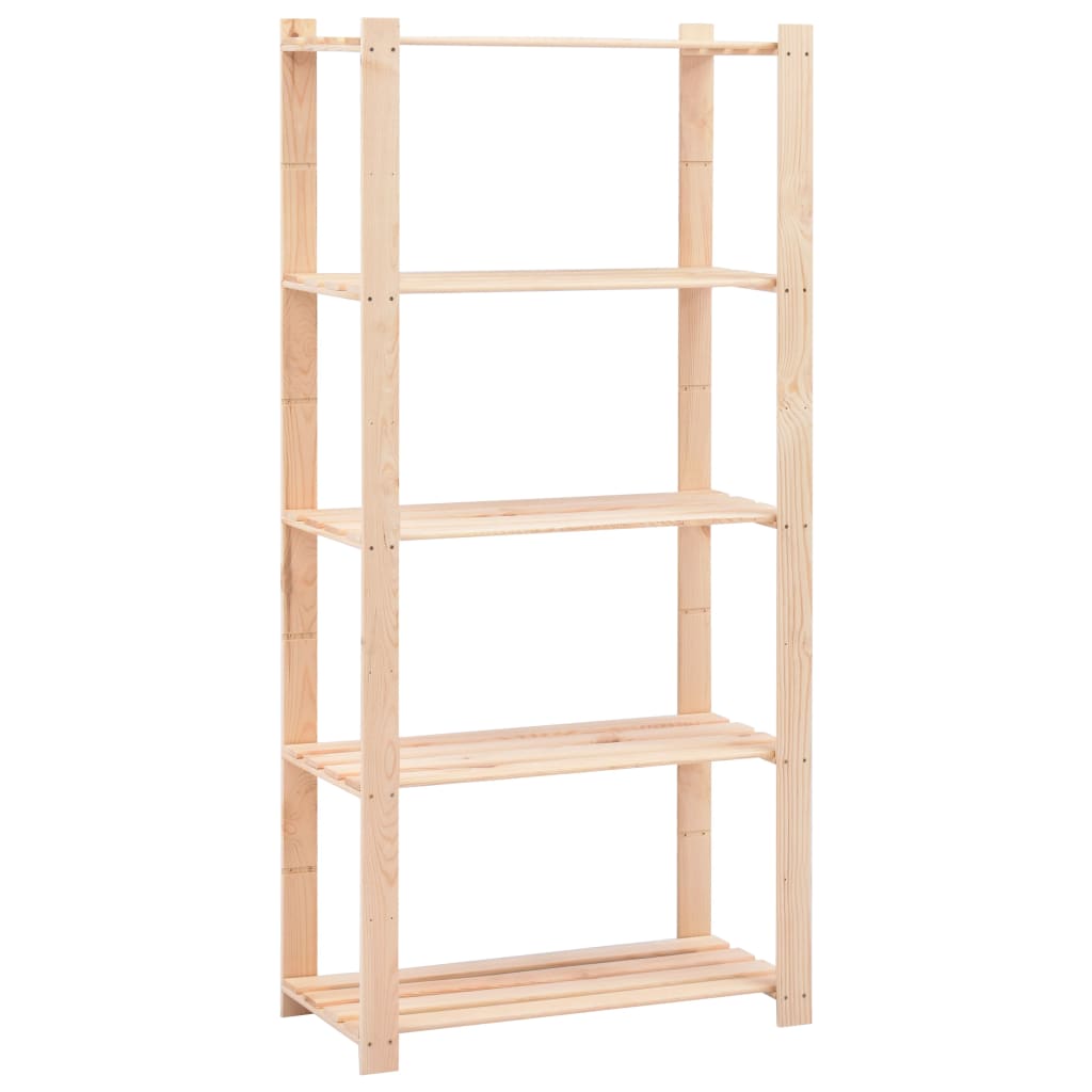 vidaXL Regale 5 Böden 2 Stk. 80×38×170 cm Kiefer Massivholz 250 kg