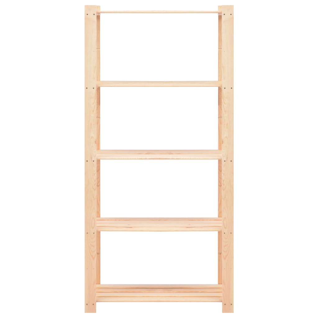 vidaXL Regale 5 Böden 2 Stk. 80×38×170 cm Kiefer Massivholz 250 kg