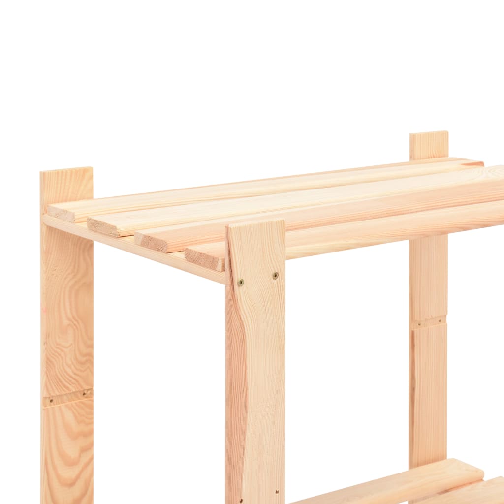vidaXL Lagerregale 3 Böden 2 Stk. 80x38x90cm Massivholz Kiefer 150kg
