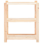 vidaXL Lagerregale 3 Böden 3 Stk. 80x38x90cm Massivholz Kiefer 150kg