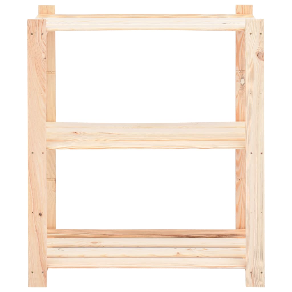 vidaXL Lagerregale 3 Böden 3 Stk. 80x38x90cm Massivholz Kiefer 150kg